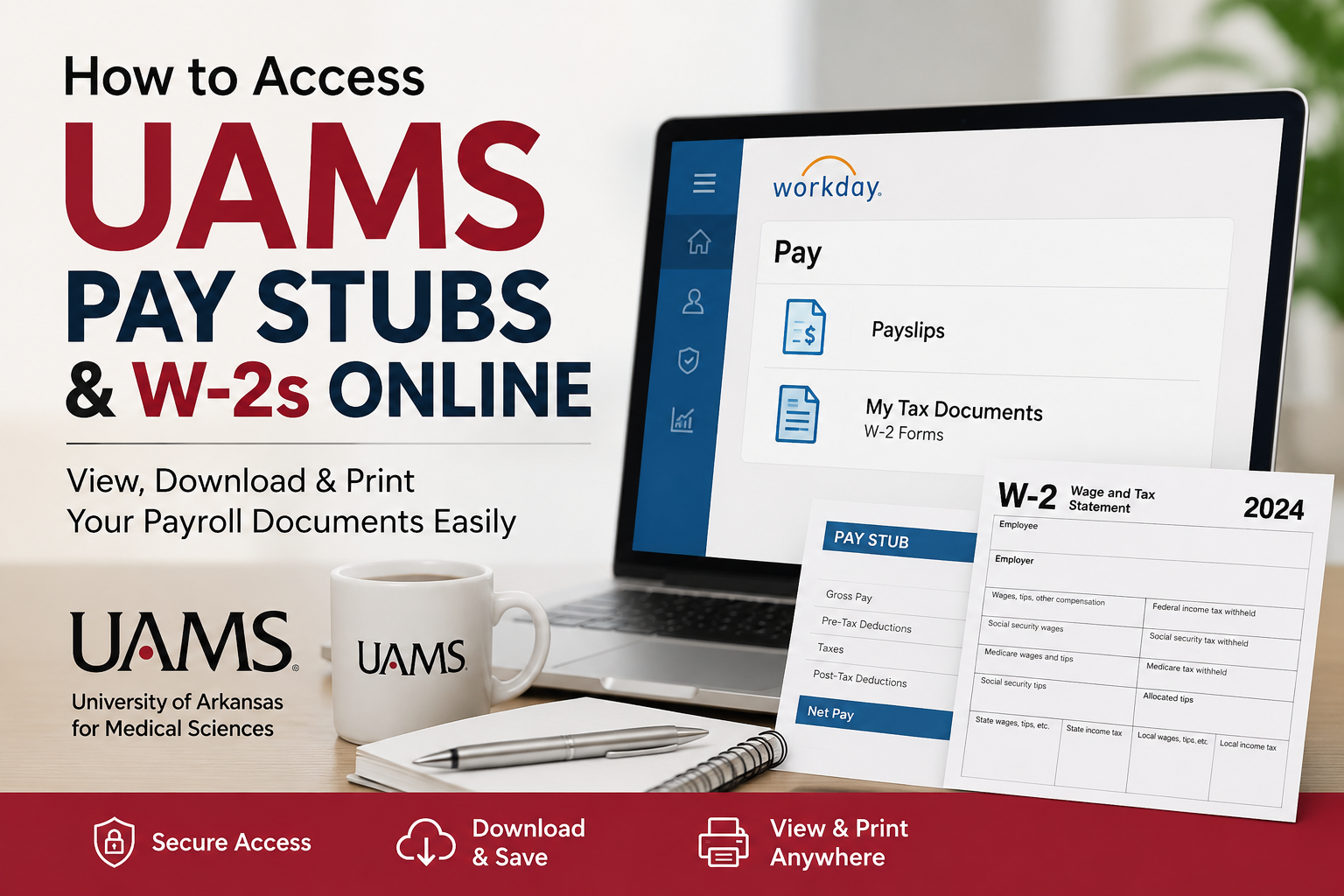 How to Access UAMS Pay Stubs & W-2s Online