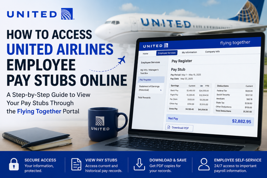 How to Access United Airlines Employee Pay Stubs Online
