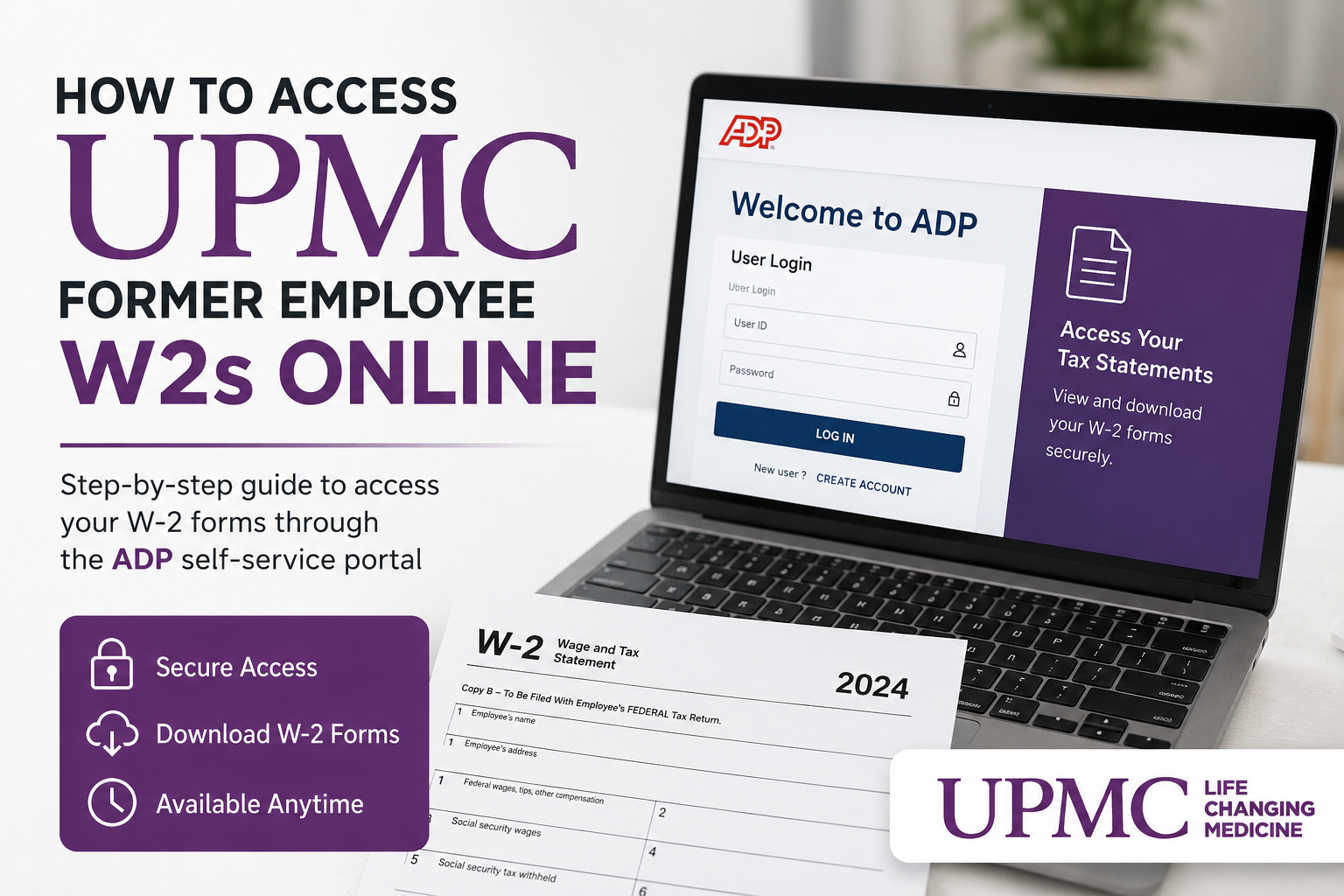 How to Access UPMC Former Employee W2s Online