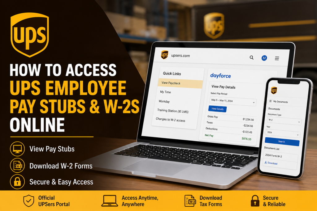 How to Access UPS Employee Pay Stubs and W-2s Online