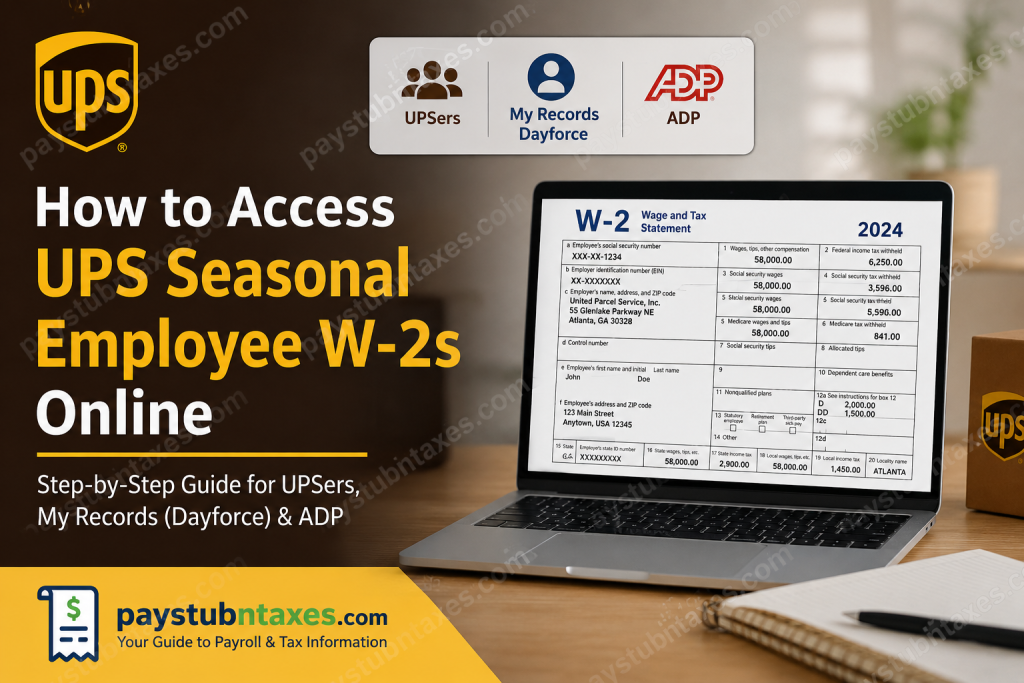 How to Access UPS Seasonal Employee W-2s Online