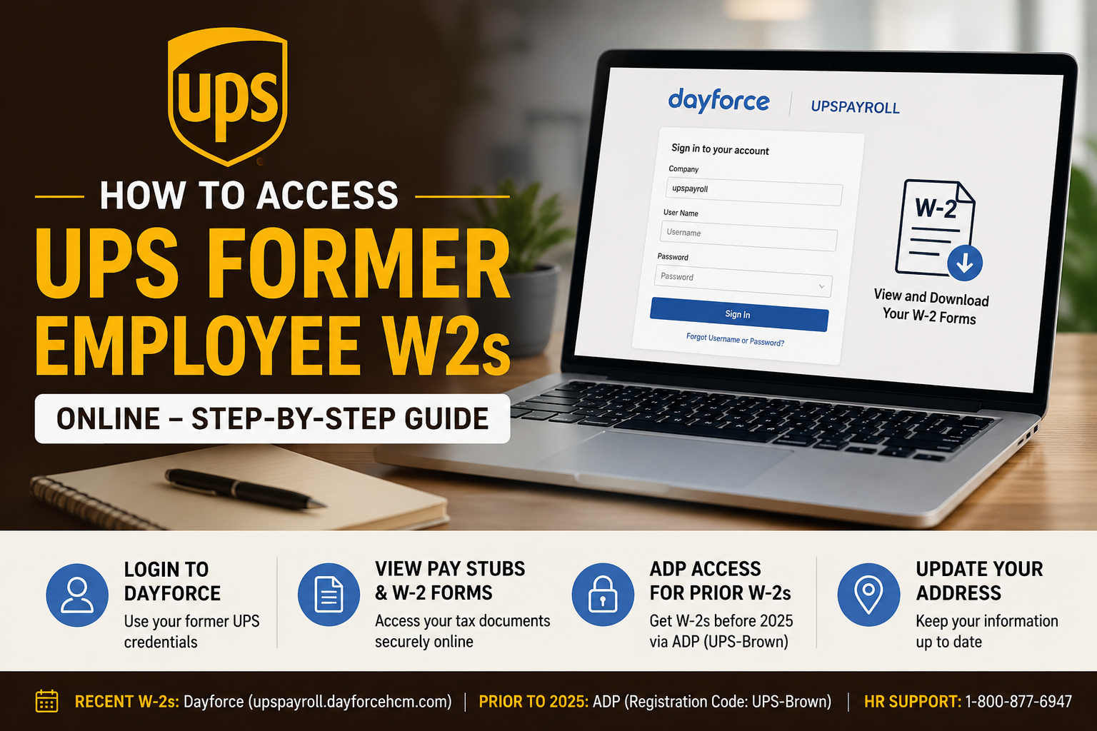 How to Access UPS Former Employee W2s Online