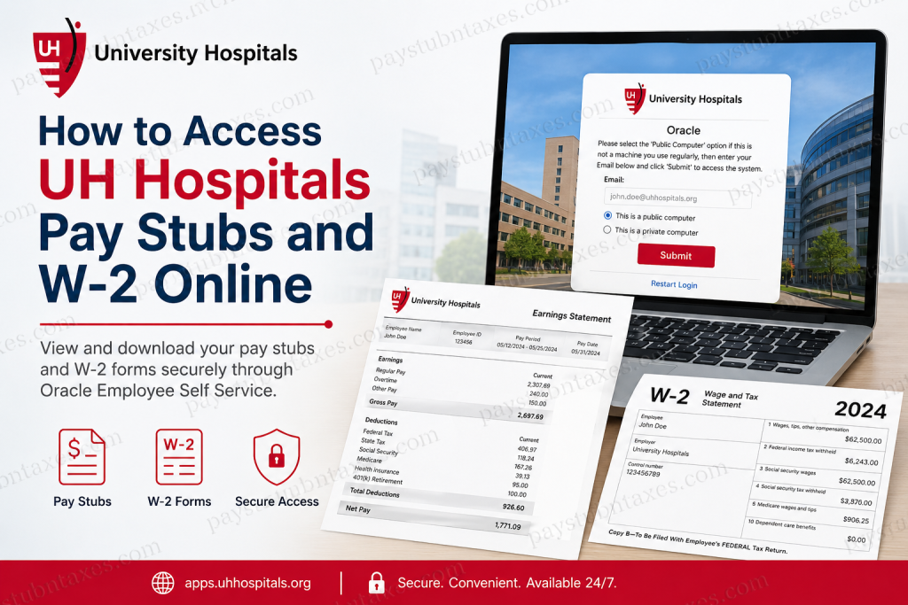 How to Access UH Hospitals Pay Stubs and W-2 Online