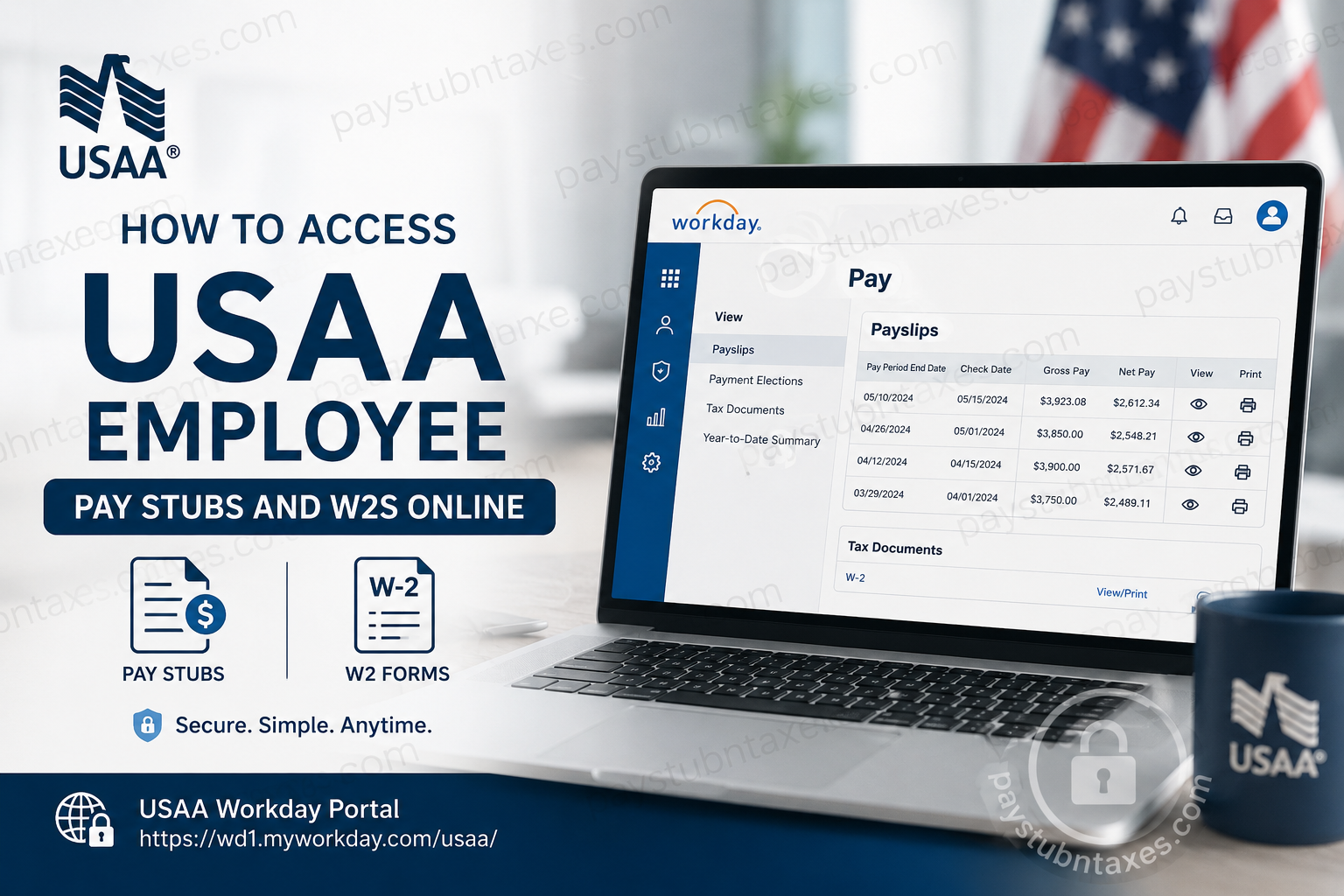 How to Access USAA Employee Pay Stubs and W2s Online