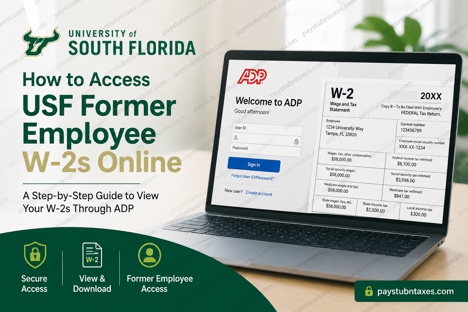 How to Access USF Former Employee W-2s Online
