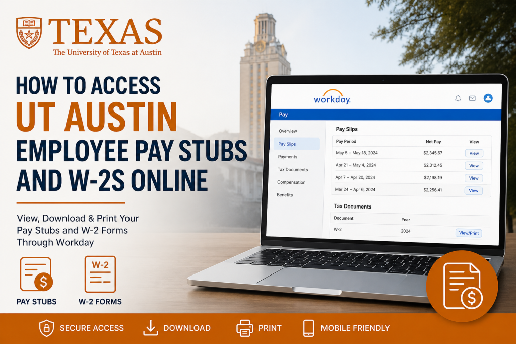 How to Access UT Austin Former Employee W2s Online