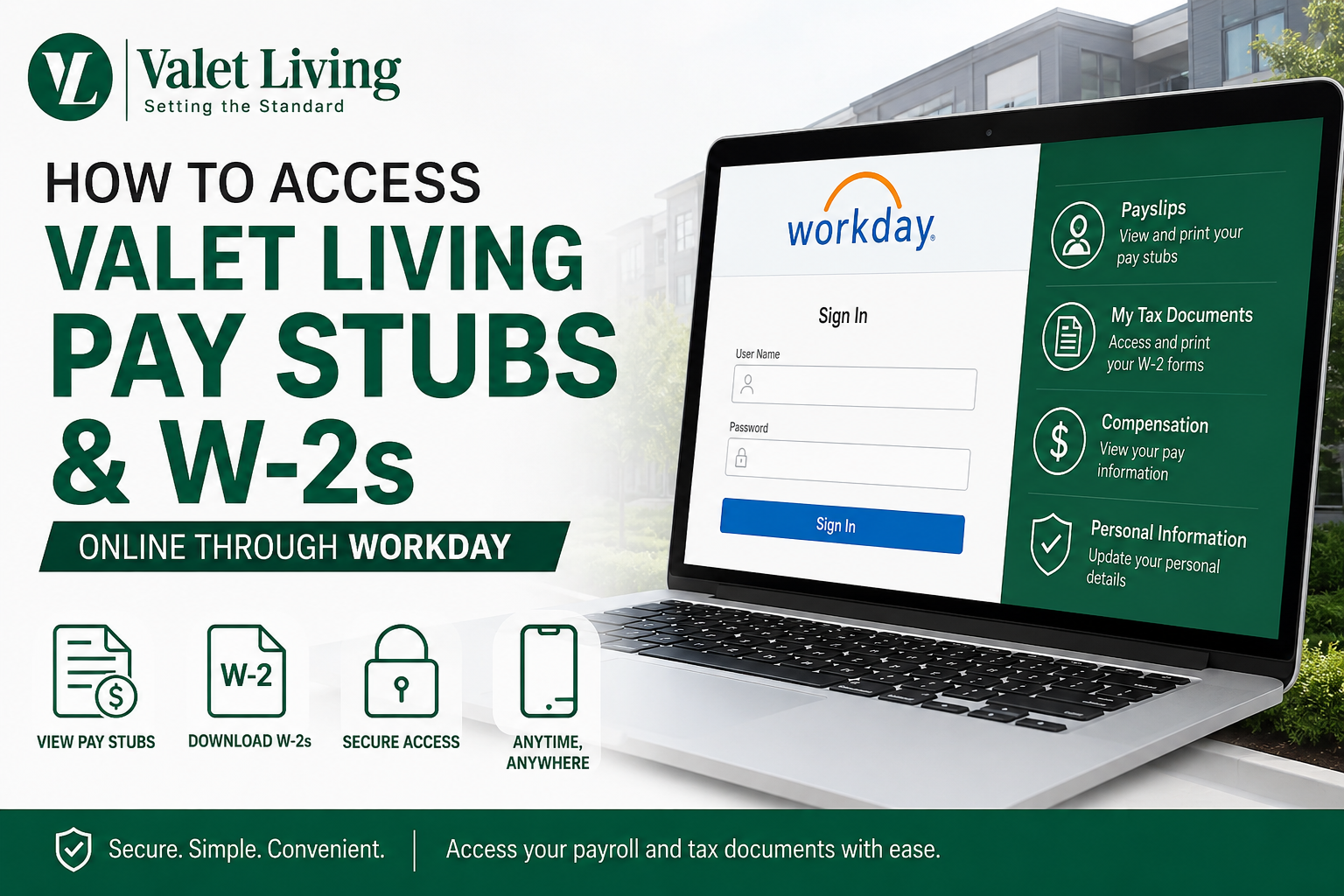 How to Access Valet Living Pay Stubs and W-2s Online