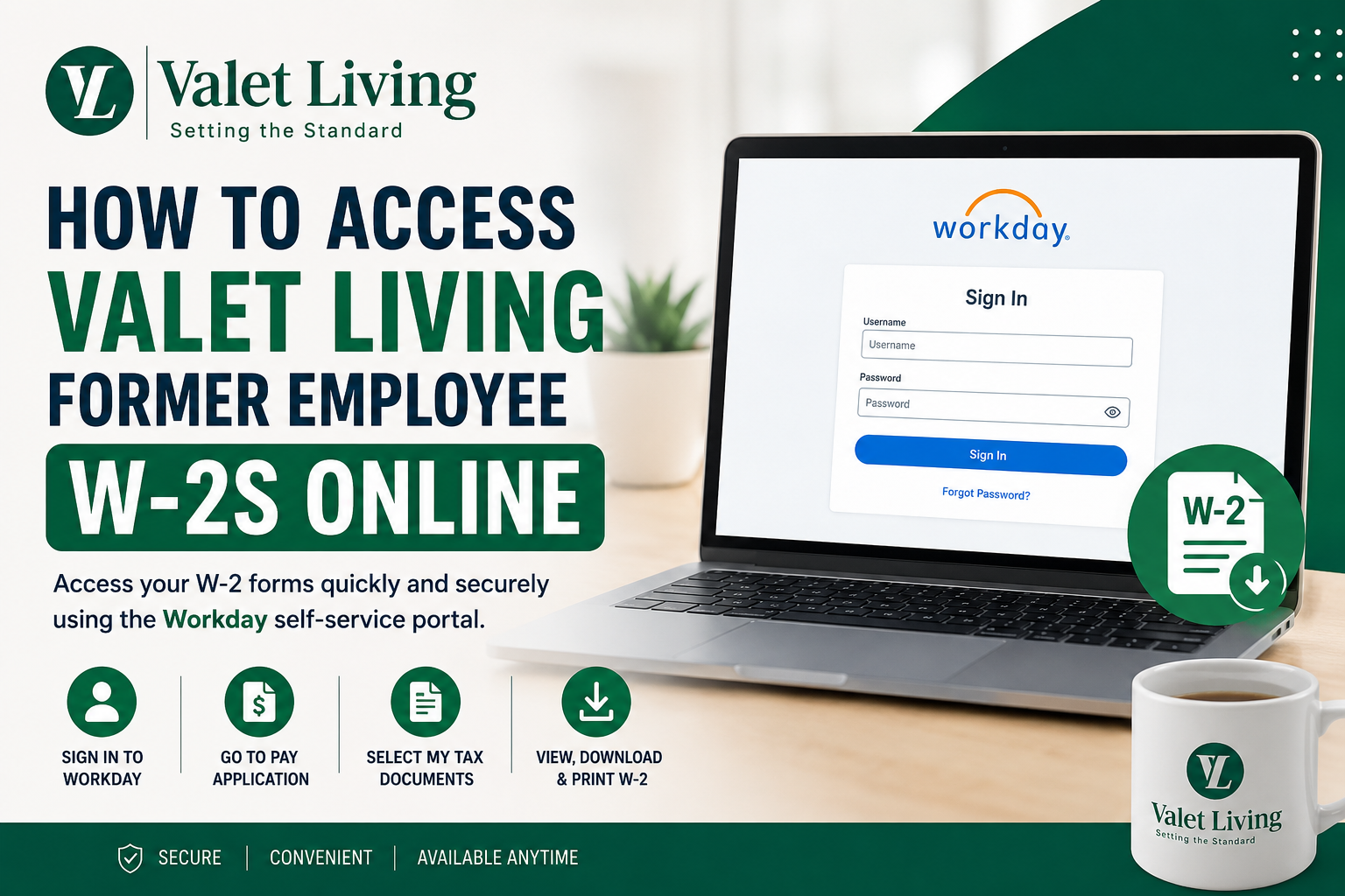 How to Access Valet Living Former Employee W2s Online