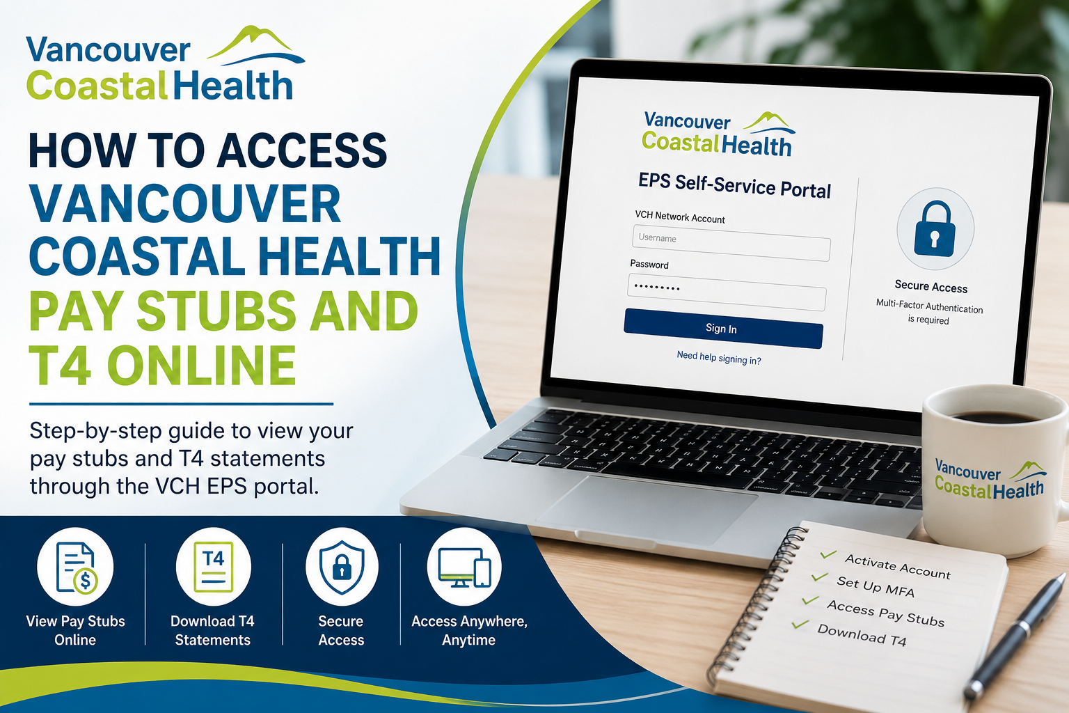 How to Access Vancouver Coastal Health Pay Stubs & T4 Online