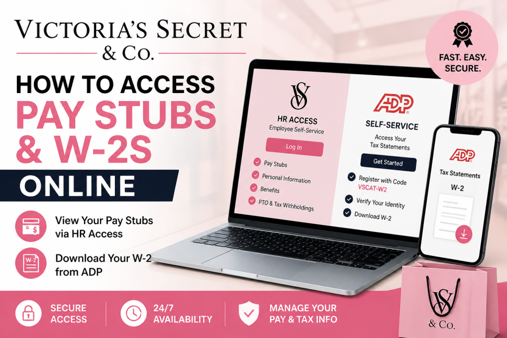 To access your W-2 forms, visit https://my.adp.com , register using the code VSCAT-W2, verify your identity, and download your tax statements. These platforms allow employees to securely view, download, and manage payroll and tax information anytime.