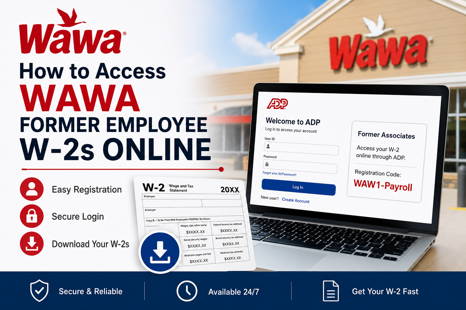 How to Access Wawa Former Employee W-2s Online