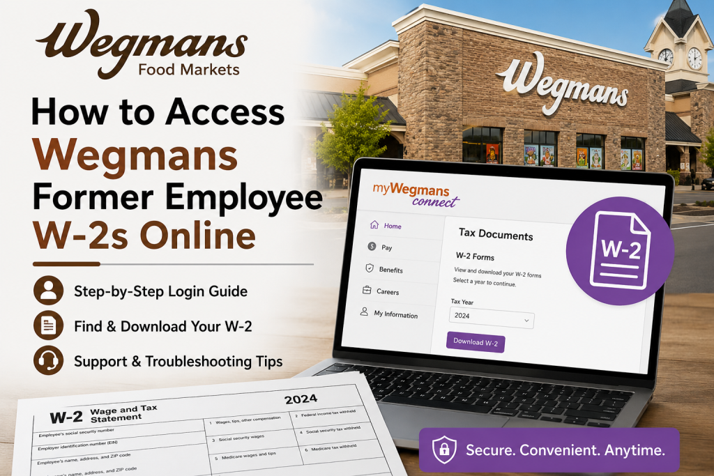 How Can Former Employees Access Wegmans W-2s Online? Former Wegmans employees may access their W-2 forms online through the MyWegmansConnect employee portal if electronic delivery was enabled before leaving the company. Employees typically log in using their employee ID followed by “@wegmans.com,” then navigate to the payroll or tax documents section to download the W-2. If online access is unavailable, Wegmans usually mails paper W-2 forms to the employee’s address on file.