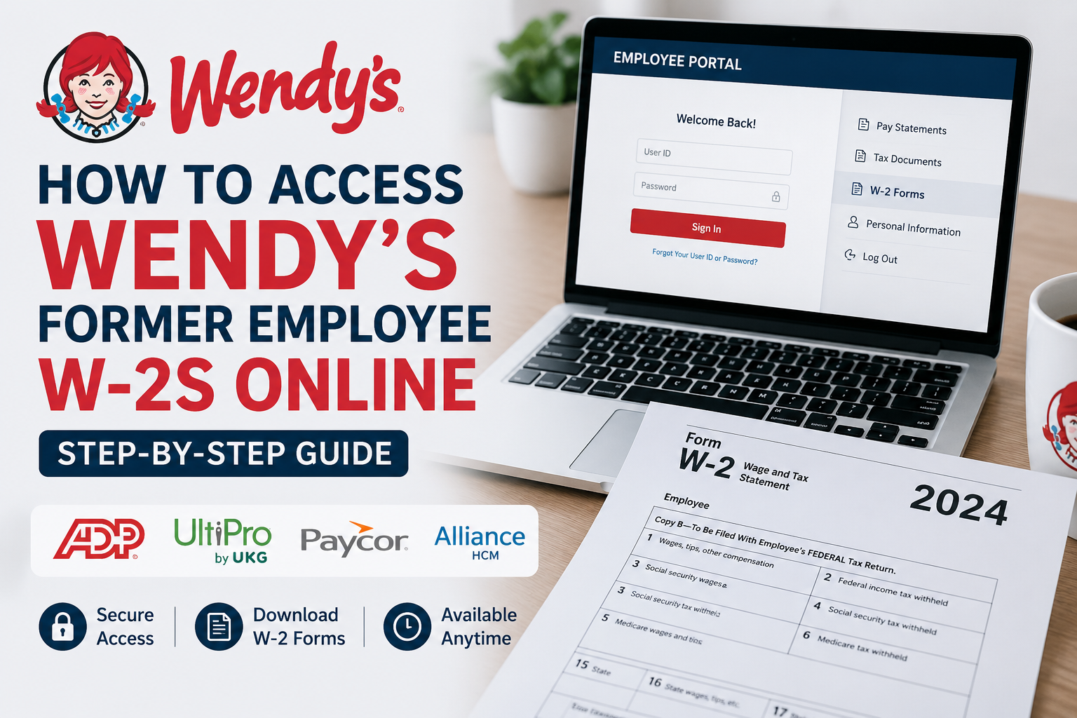 How to Access Wendy’s Former Employee W-2s Online