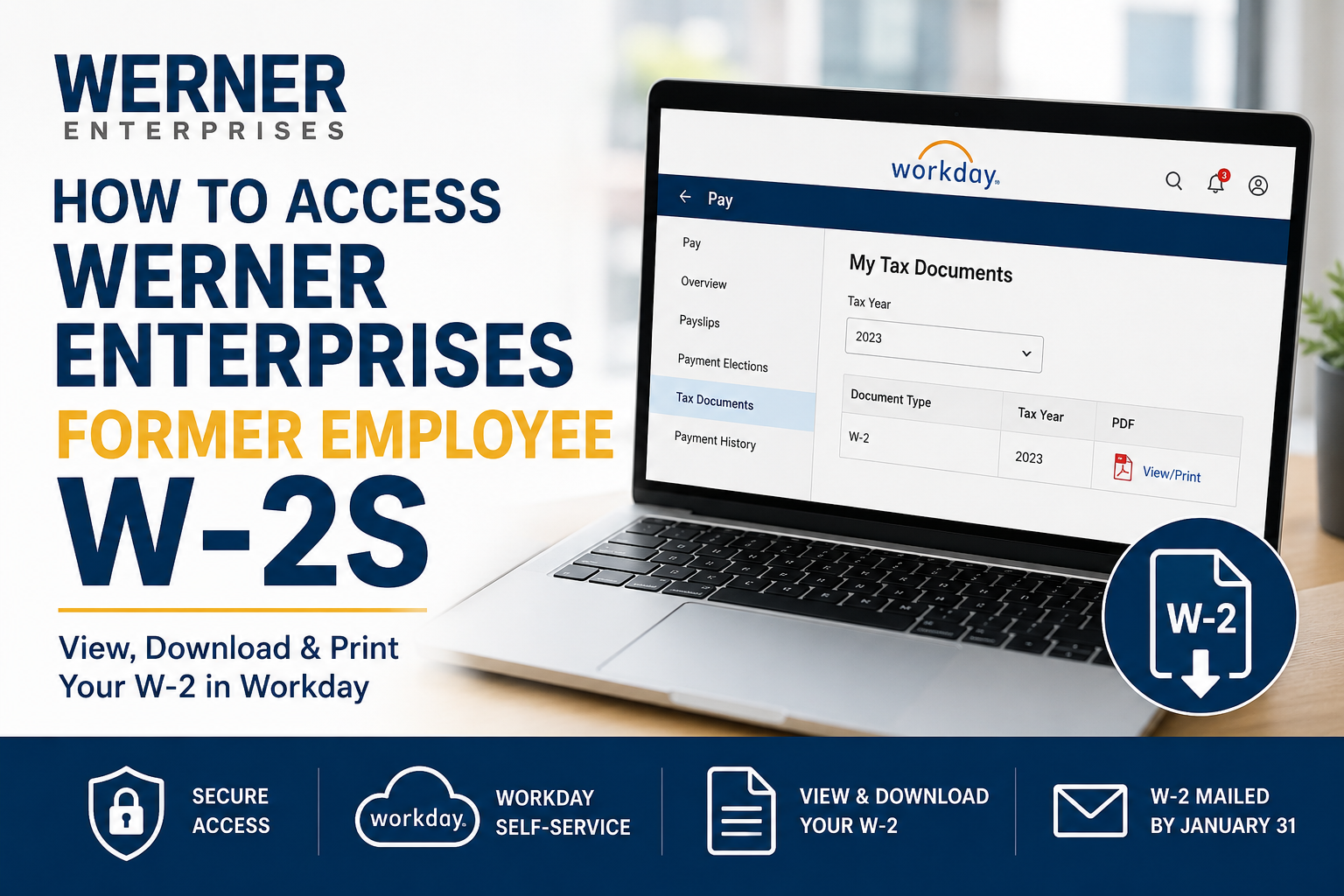 How to Access Werner Enterprises Former Employee W-2s Online