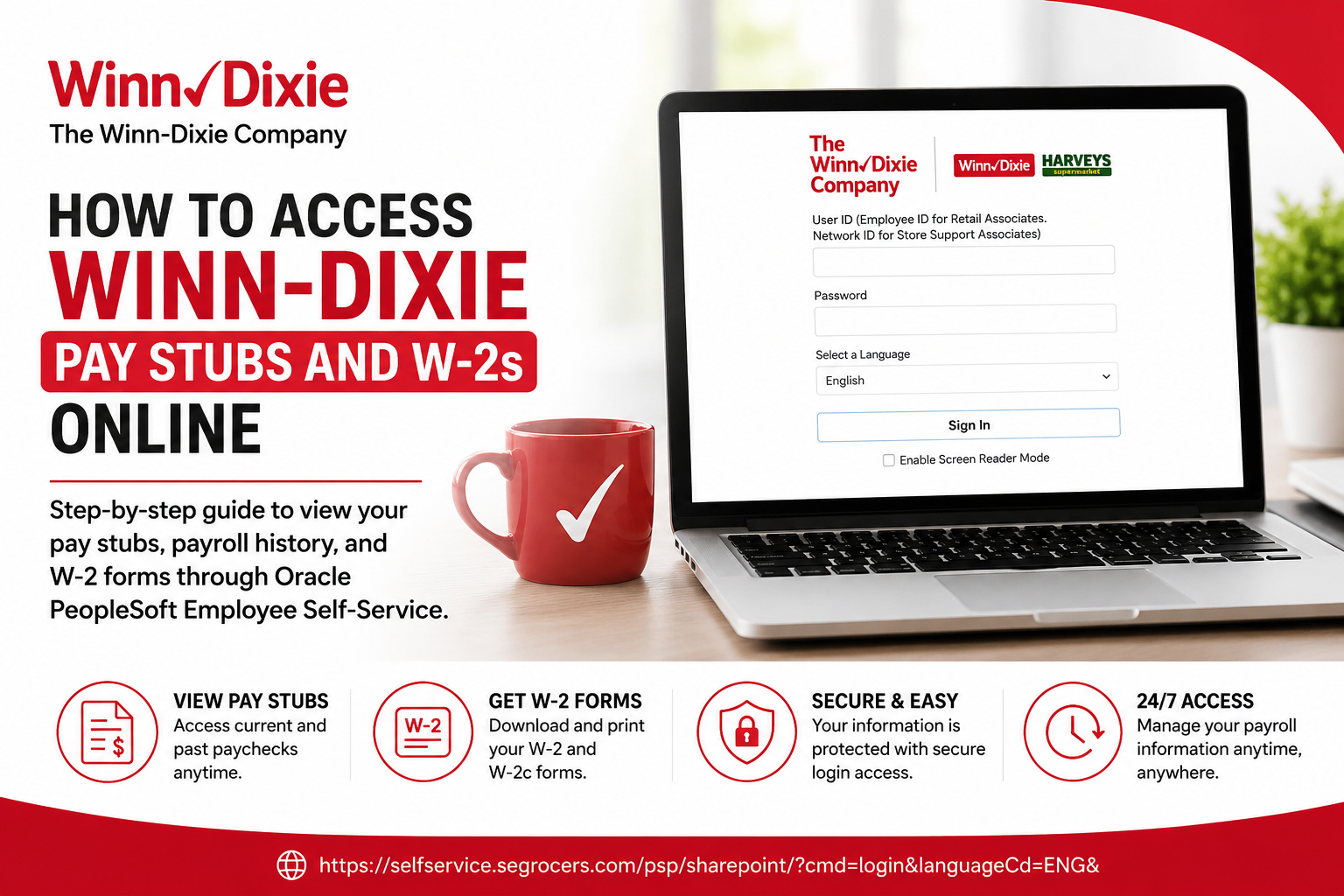 How to Access Winn-Dixie Pay Stubs and W-2s Online