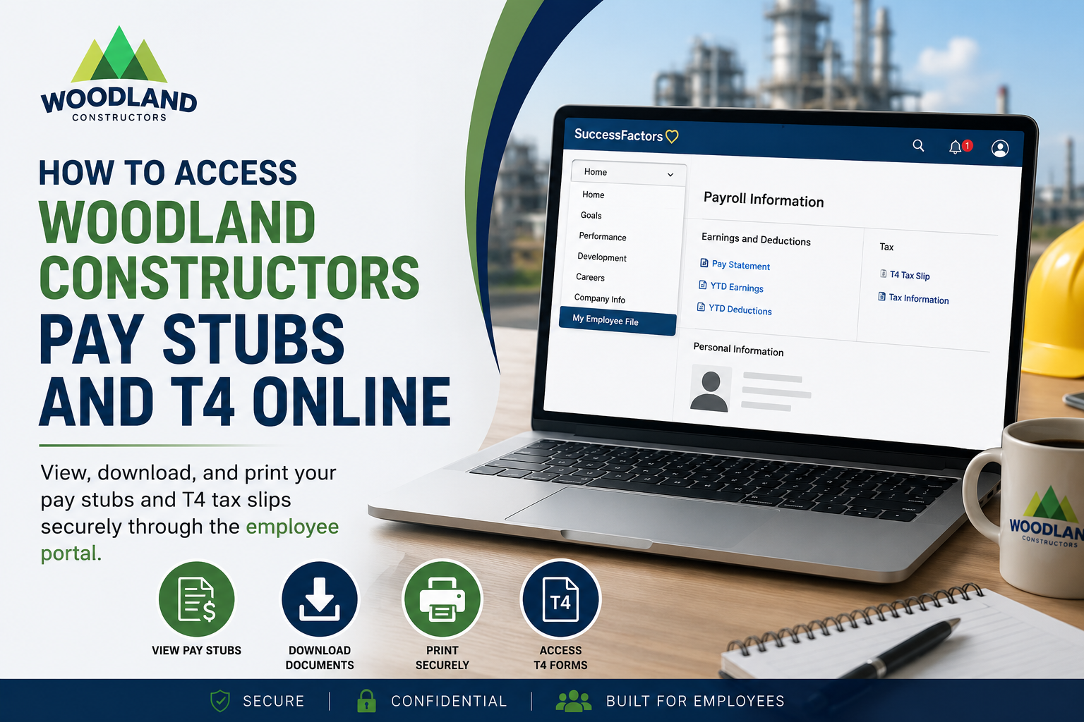 How to Access Woodland Constructors Pay Stubs and T4 Online
