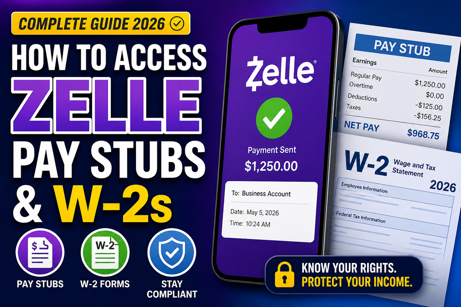 How to Access Zelle Pay Stubs and W-2s