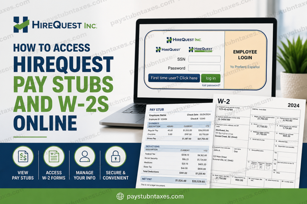 How to Access HireQuest Pay Stubs and W-2s Online