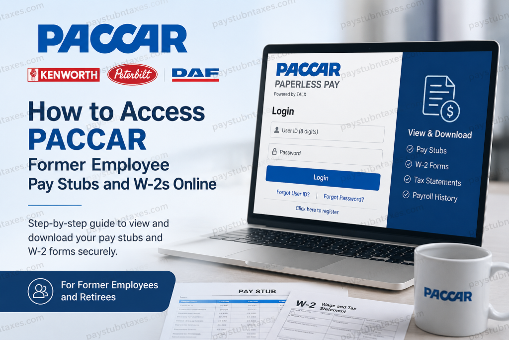 How to Access PACCAR Former Employee Pay Stubs & W-2s Online