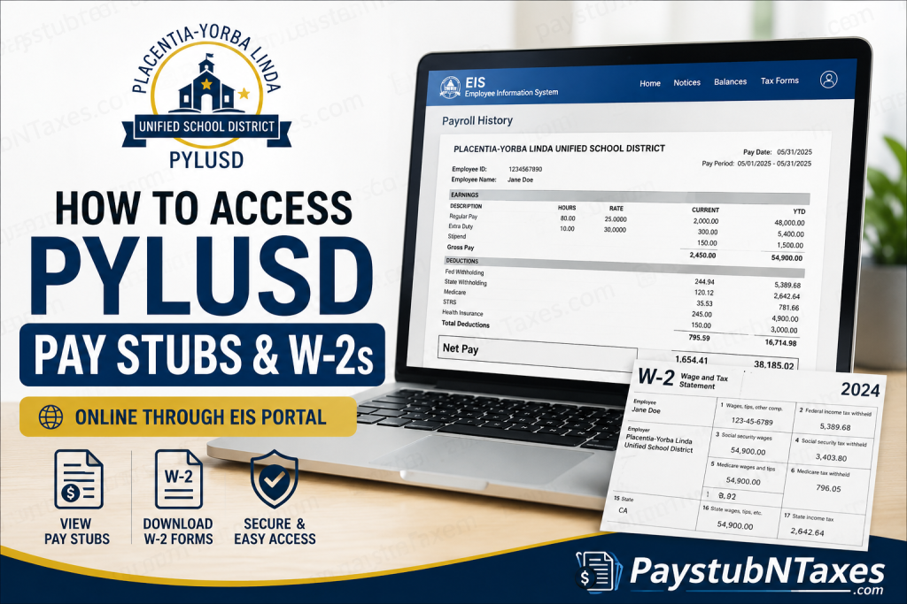How to Access PYLUSD Pay Stubs and W-2 Forms Online