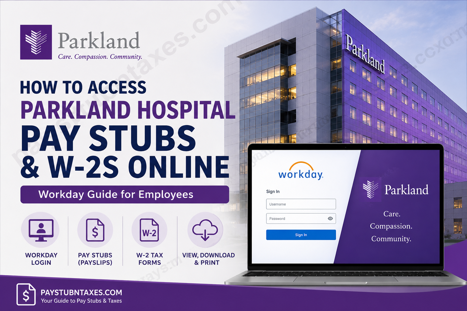 How to Access Parkland Hospital Pay Stubs and W-2s Online