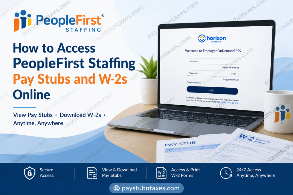 How to Access PeopleFirst Staffing Pay Stubs and W-2s Online