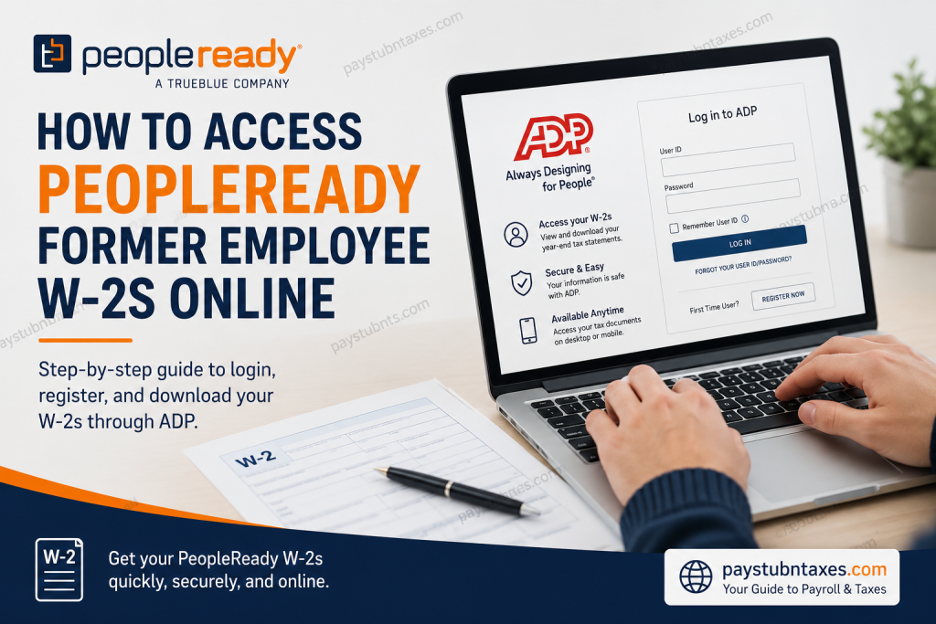 How to Access PeopleReady Former Employee W-2s Online