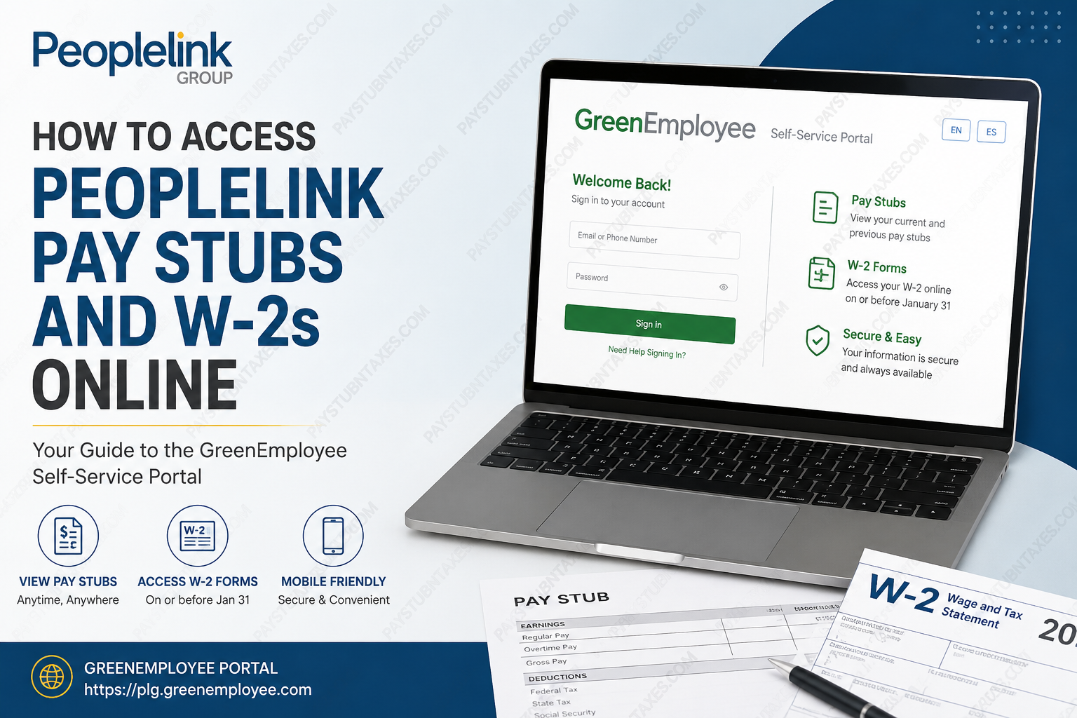 How to Access Peoplelink Pay Stubs and W-2s Online