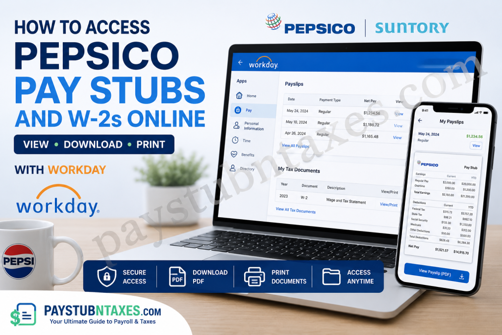 How to Access PepsiCo Pay Stubs and W-2s Online