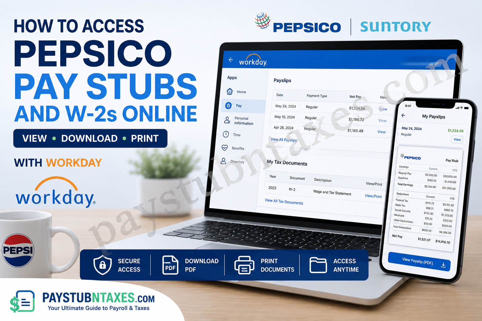 How to Access PepsiCo Pay Stubs and W-2s Online