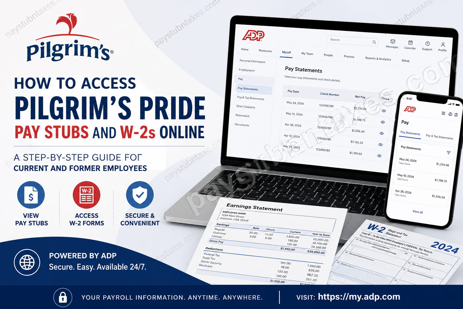 How to Access Pilgrim’s Pride Pay Stubs and W-2s Online