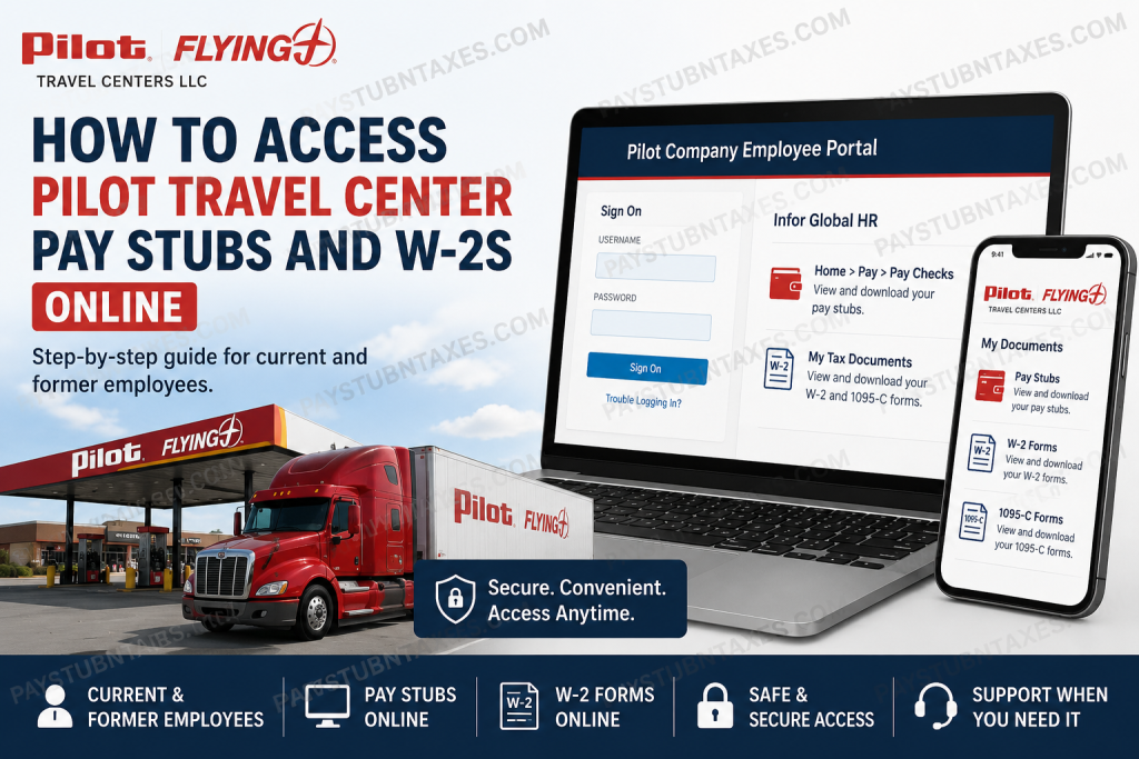 How to Access Pilot Travel Center Pay Stubs and W-2s Online