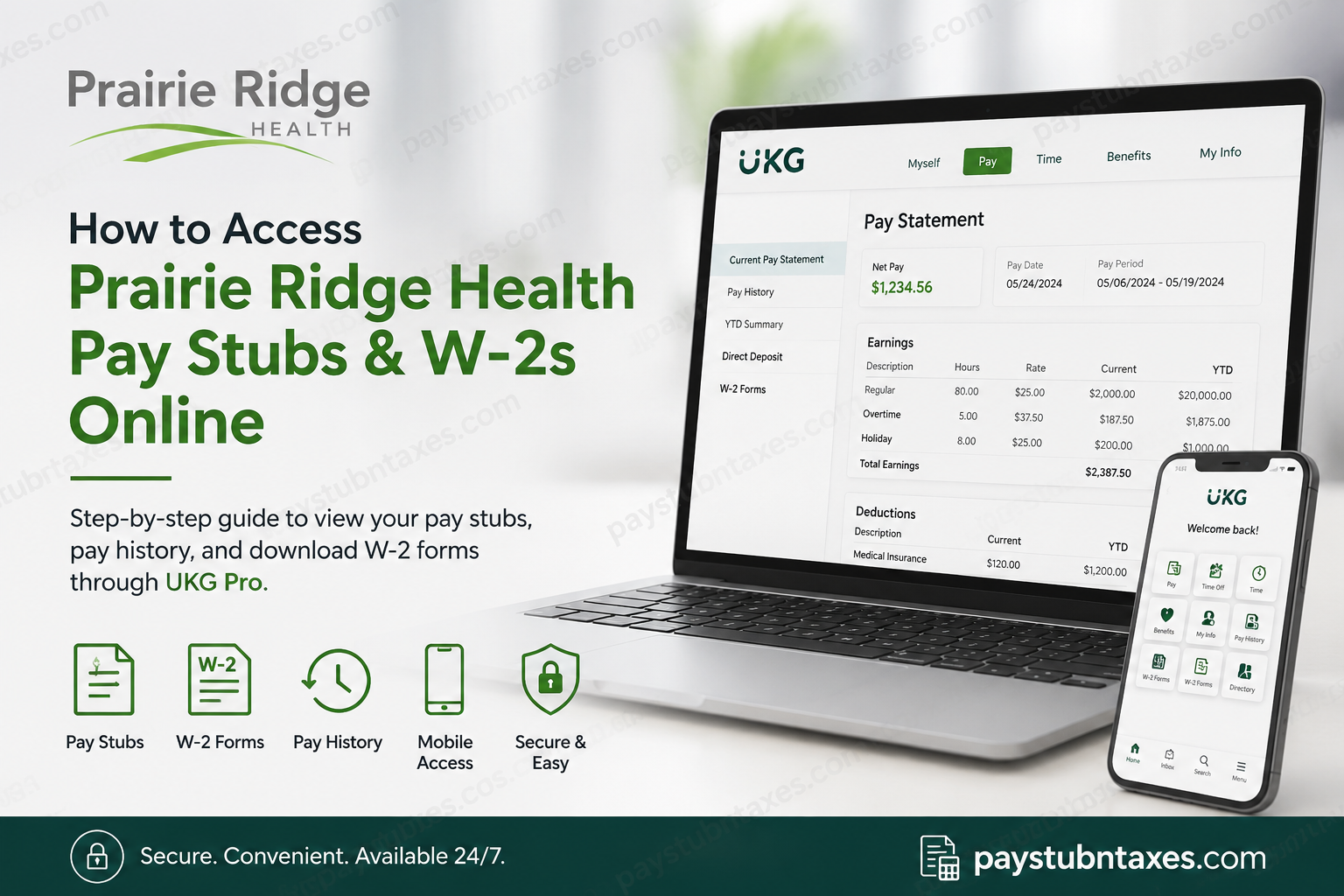 How to Access Prairie Ridge Health Pay Stubs and W-2s Online
