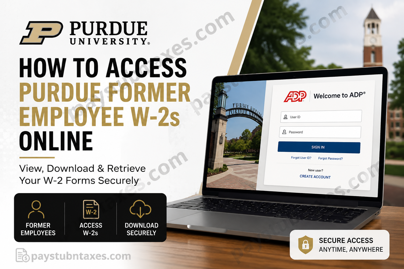 How to Access Purdue Former Employee W-2s Online