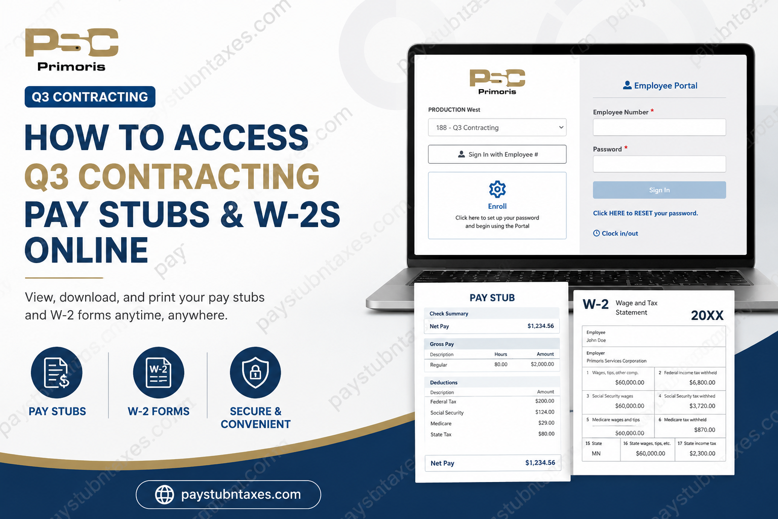 How to Access Q3 Contracting Pay Stubs and W-2s Online
