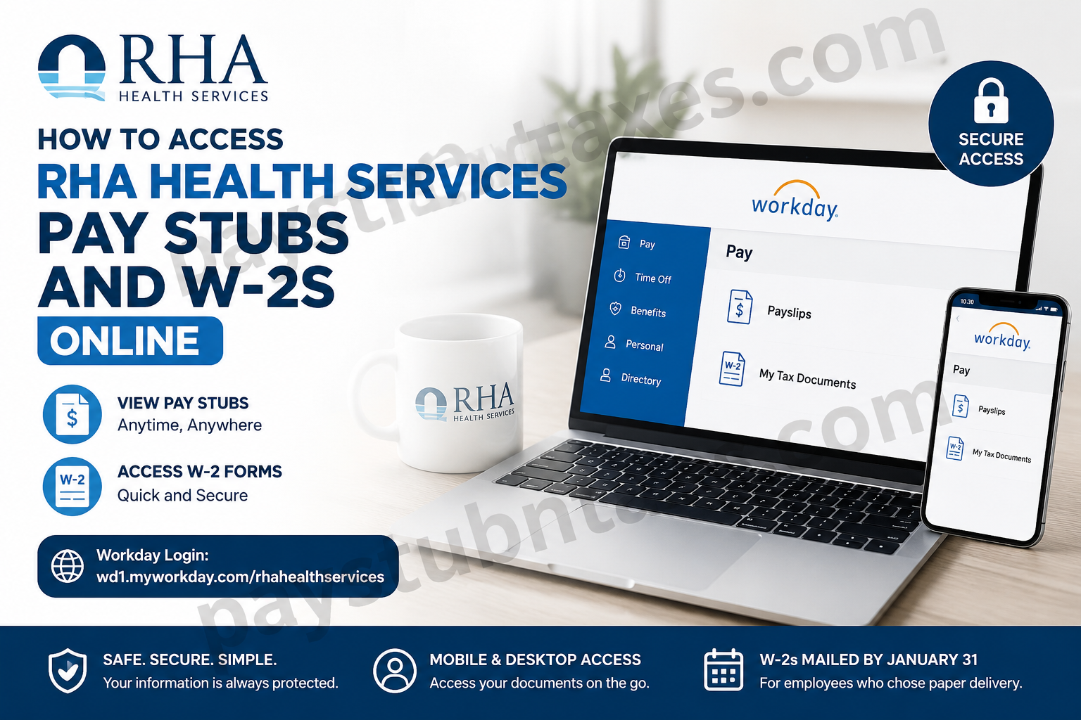 How to Access RHA Health Services Pay Stubs and W-2s Online