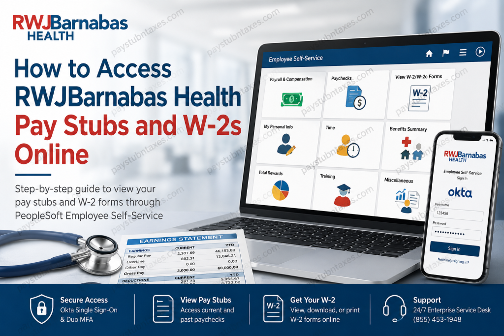 How to Access RWJBarnabas Health Pay Stubs and W-2s Online