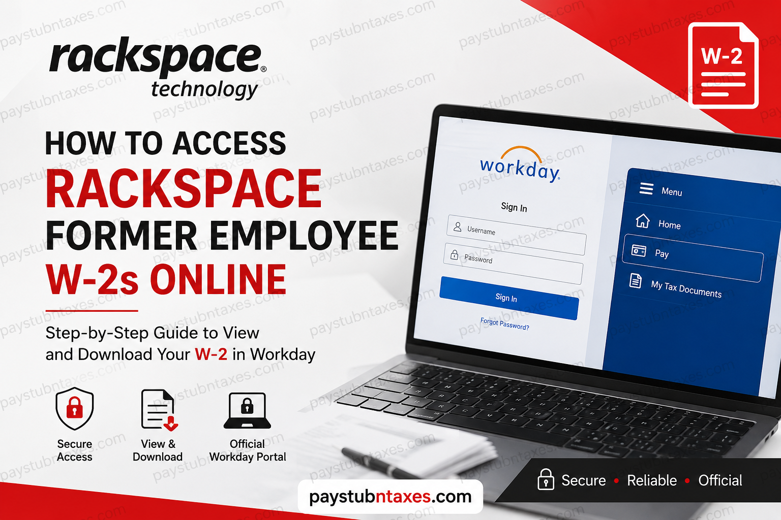 How to Access Rackspace Former Employee W-2s Online
