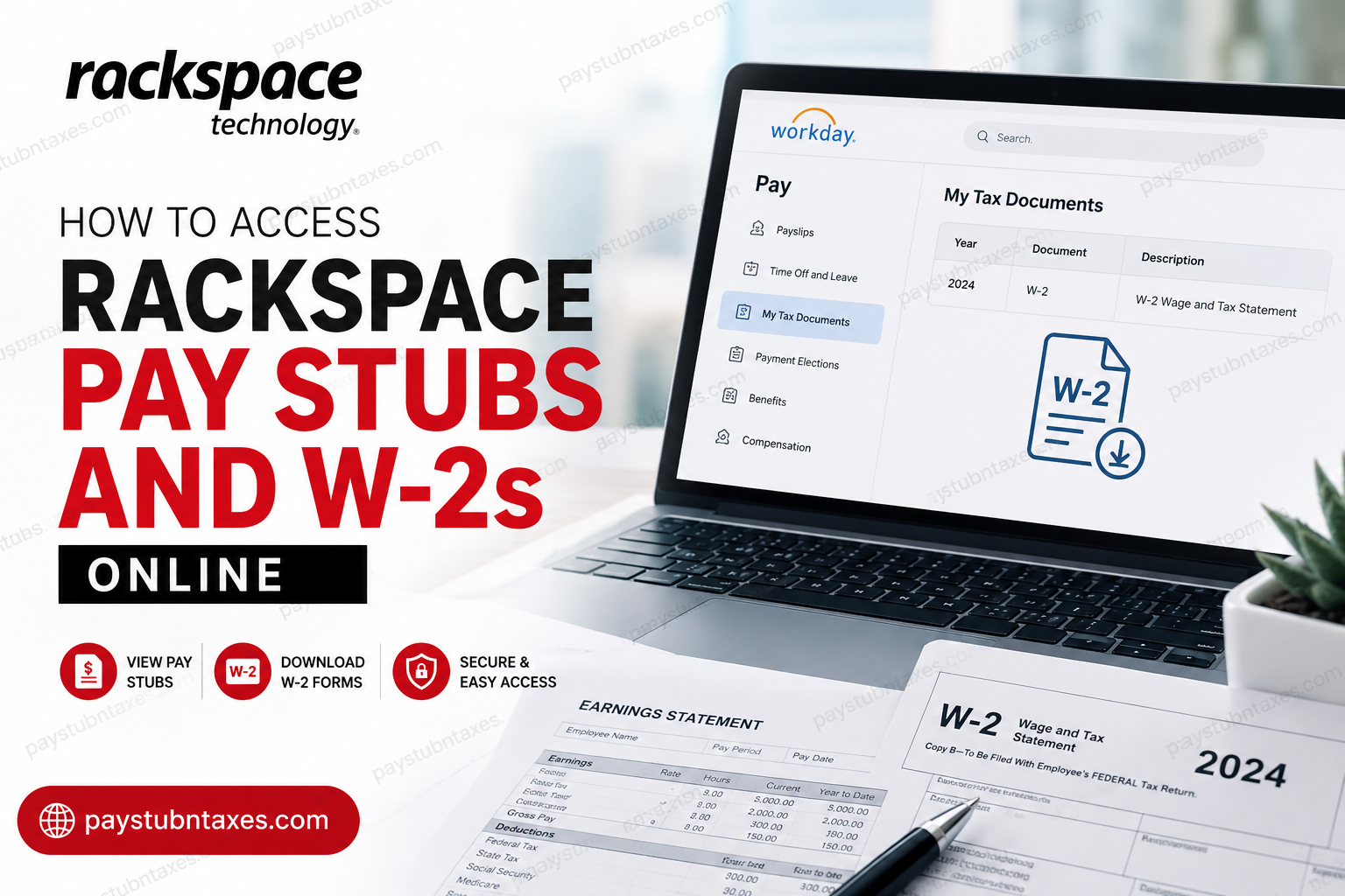 How to Access Rackspace Pay Stubs and W-2s Online