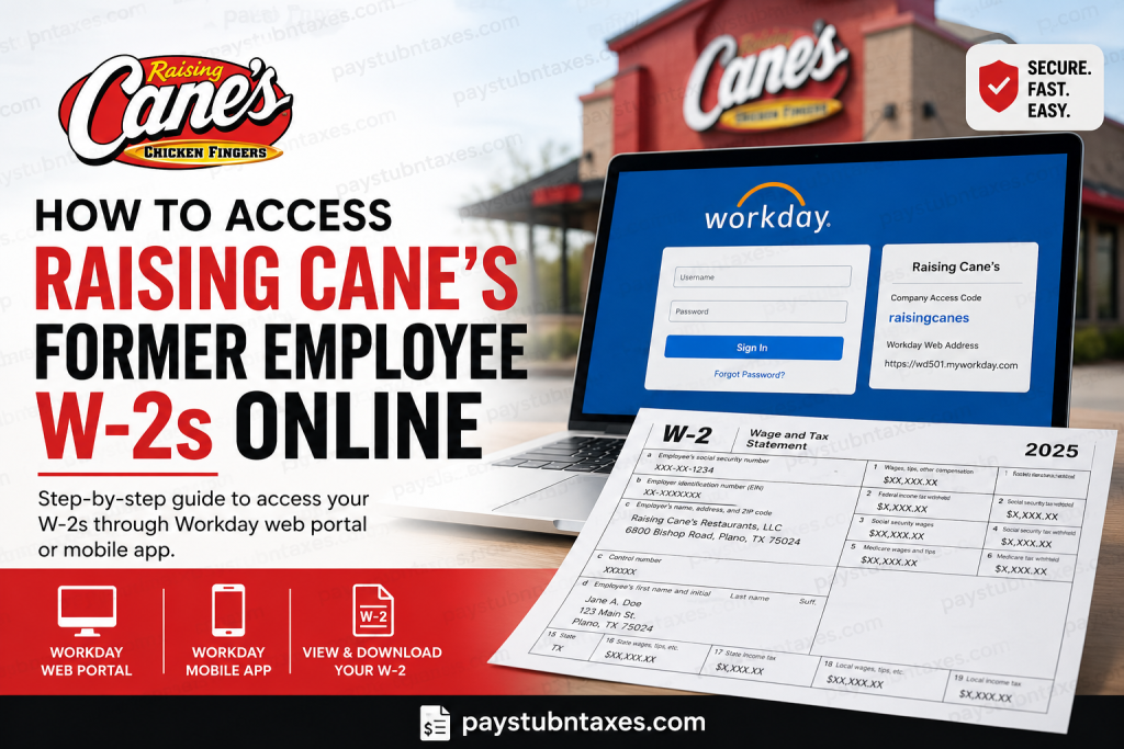 How to Access Raising Cane’s Former Employee W-2s Online