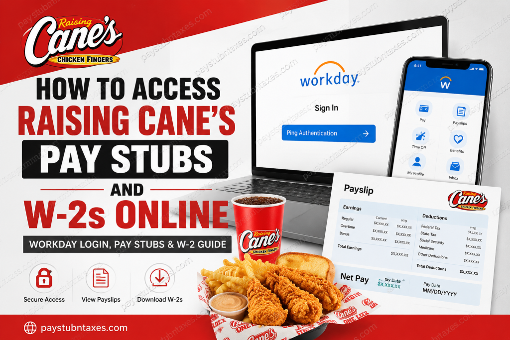 How to Access Raising Cane’s Pay Stubs and W-2s Online