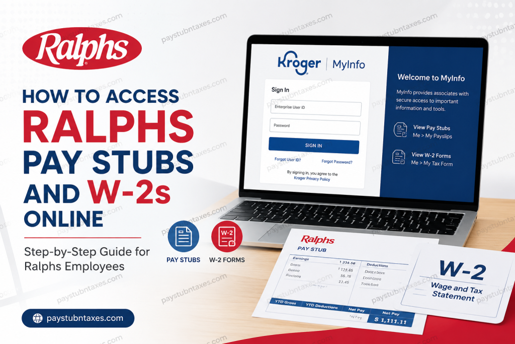 How to Access Ralphs Pay Stubs and W-2s Online