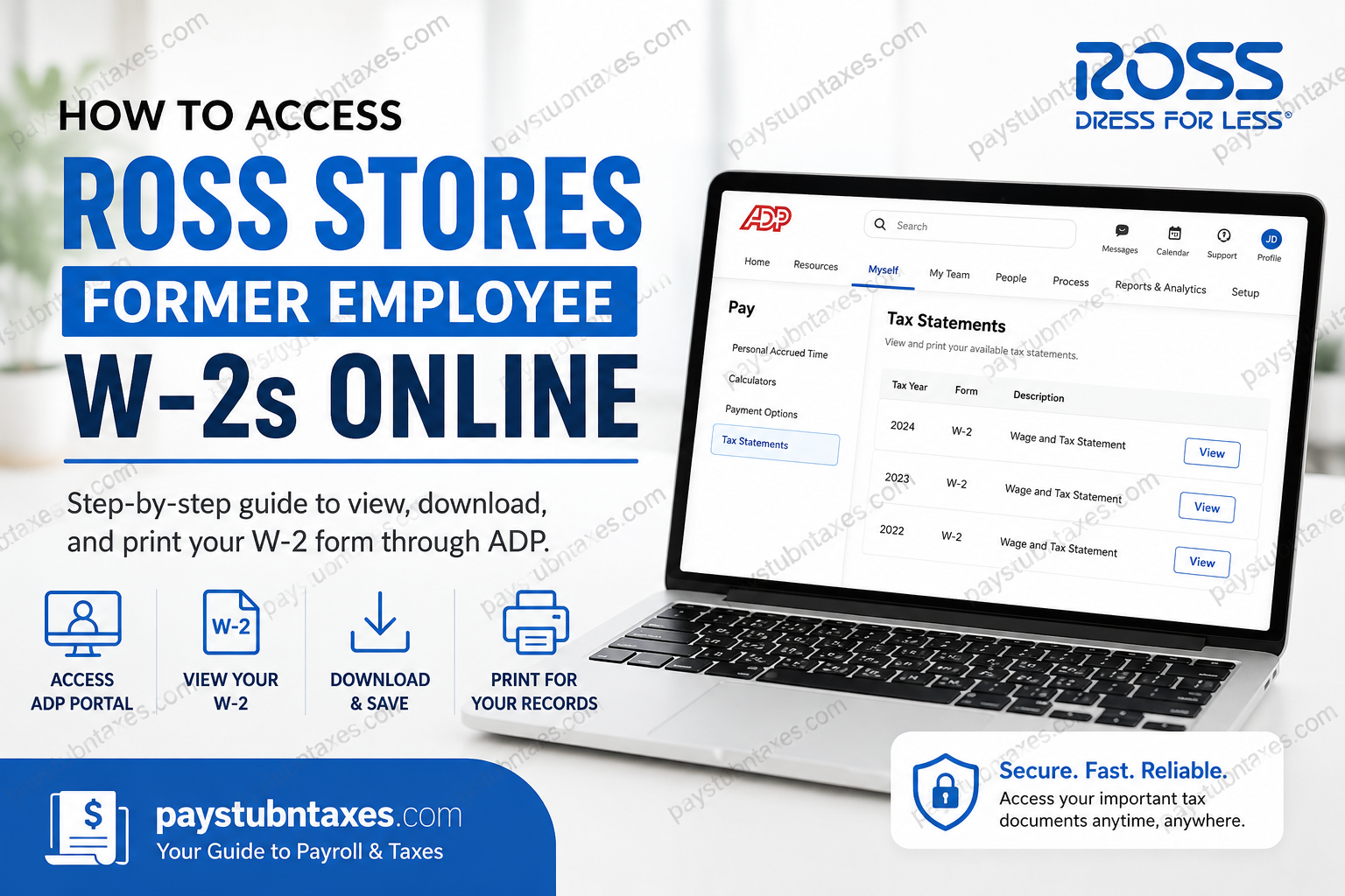 How to Access Ross Stores Former Employee W-2s Online