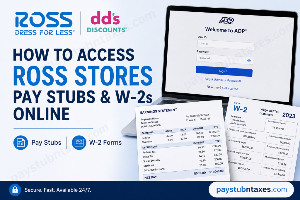 How to Access Ross Stores Pay Stubs and W-2 Forms Online