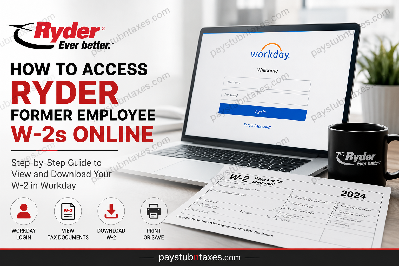 How to Access Ryder Former Employee W-2s Online