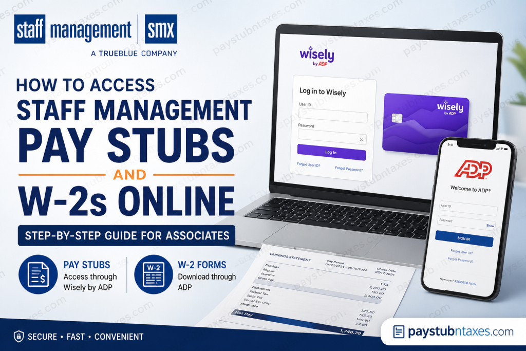 How to Access Staff Management Pay Stubs and W-2s Online