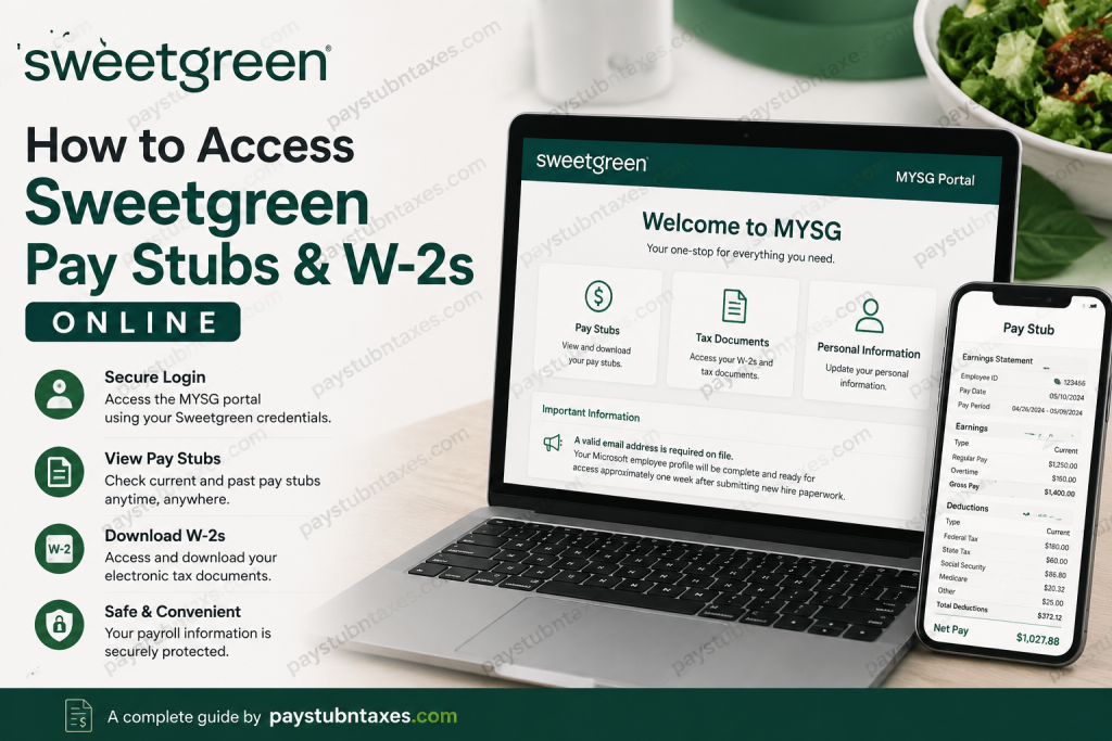 How to Access Sweetgreen Pay Stubs and W-2s Online