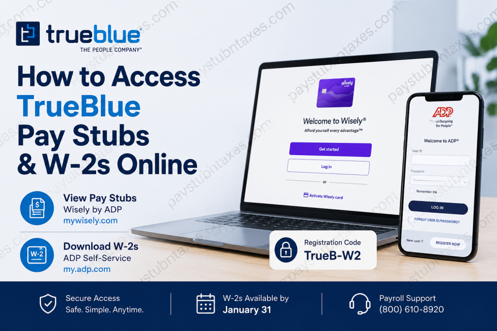 How to Access TrueBlue Pay Stubs and W-2s Online