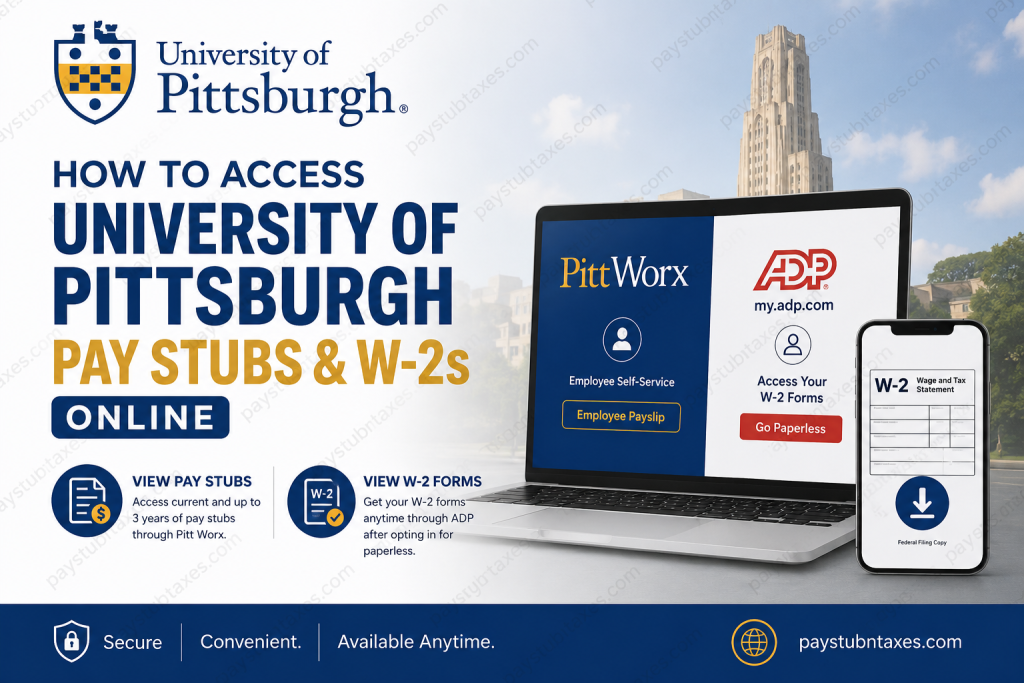 How to Access University of Pittsburgh Pay Stubs and W-2s