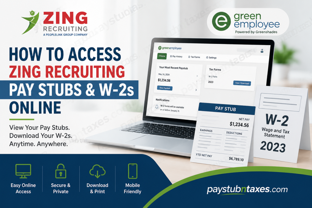 How to Access Zing Recruiting Pay Stubs and W-2s Online